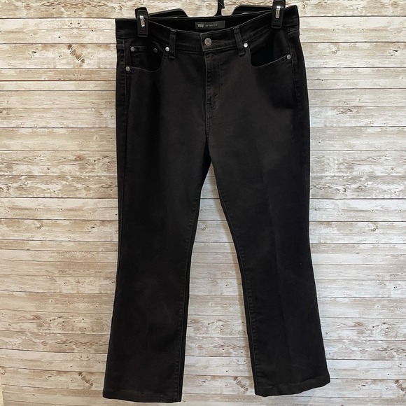 Levi's‎ 515 Womens 12 Jeans Boot Cut Black Stretch Denim Western Casual Rodeo - Picture 1 of 8
